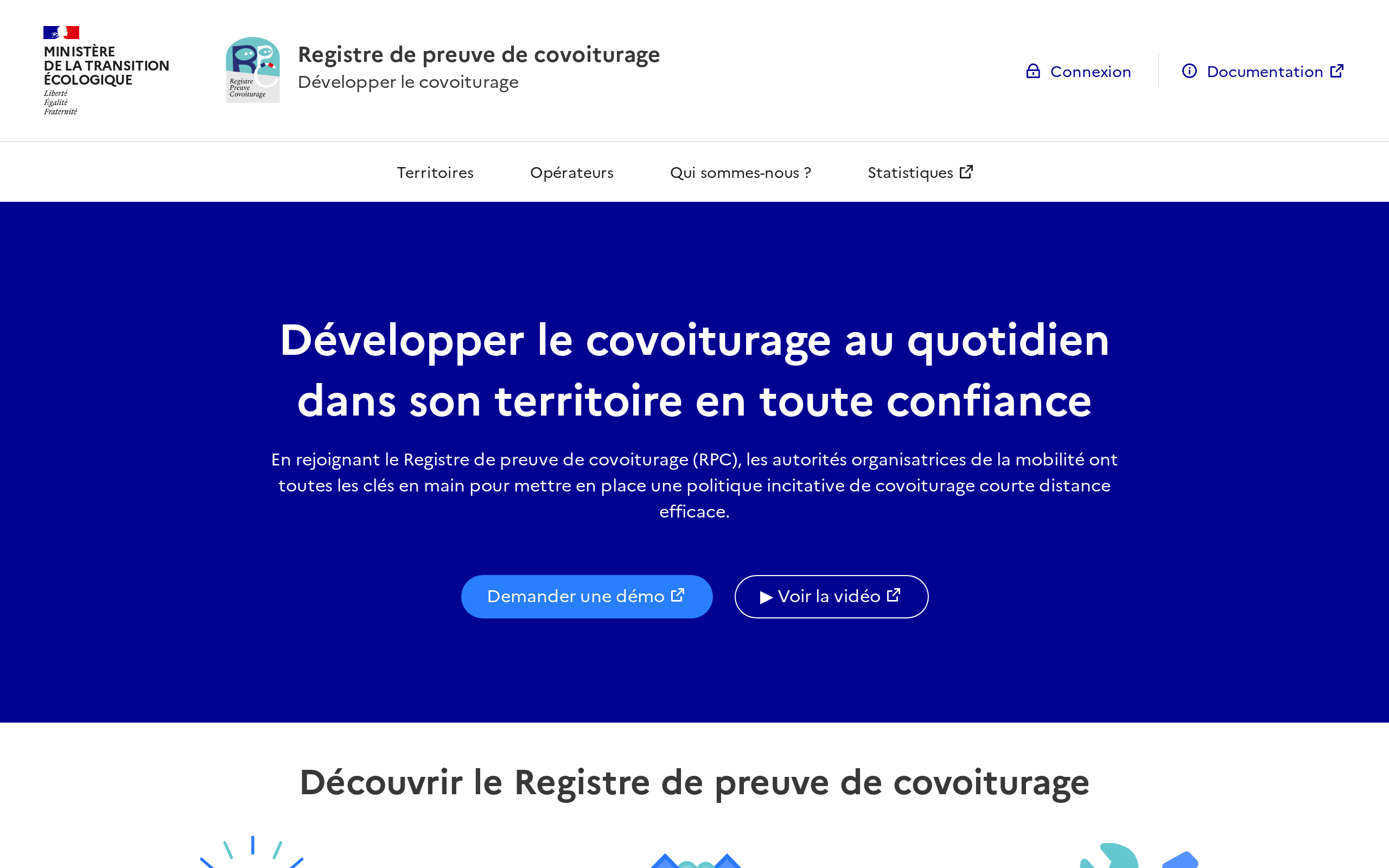 Copie d'écran de https://covoiturage.beta.gouv.fr